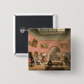 British Institution, Pall Mall Vierkante Button 5,1 Cm (Voorkant /achterkant)