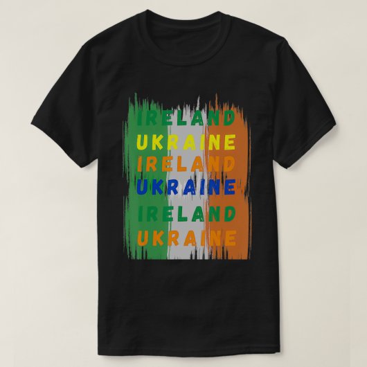 British Irish Shamrock Ukraine T-shirt (Design voorkant)