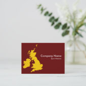 British Isles - Amber and Dark Maroon (660000) Visitekaartje (Staand voorkant)