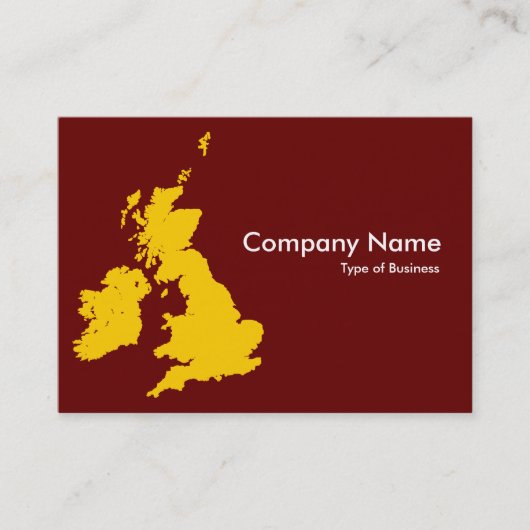 British Isles - Amber and Dark Maroon (660000) Visitekaartje (Voorkant)