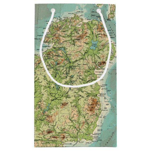 British Isles badyorografische kaart Klein Cadeauzakje (Achterkant)