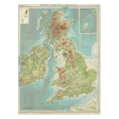 British Isles badyorografische kaart Tafelkleed (Voorkant)