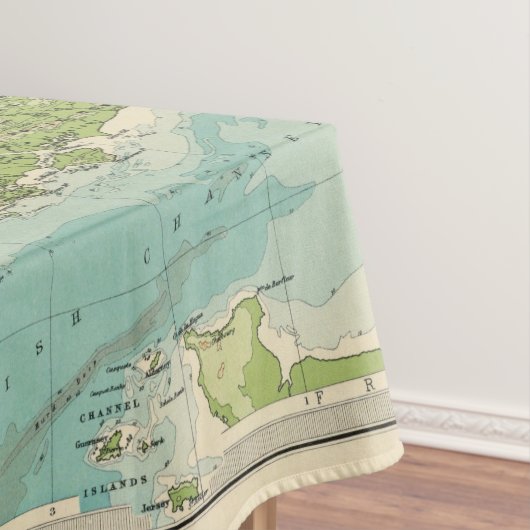 British Isles badyorografische kaart Tafelkleed (Voorbeeld)