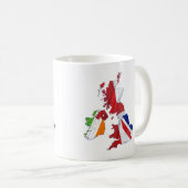 BRITISH ISLES MAP EN FLAGS COFFEE MOK (Voorkant rechts)