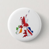 BRITISH ISLES MAP EN FLAGS RONDE BUTTON 5,7 CM (Voorkant)