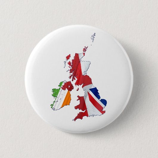 BRITISH ISLES MAP EN FLAGS RONDE BUTTON 5,7 CM (Voorkant)