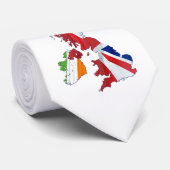 BRITISH ISLES MAP EN FLAGS STROPDAS (Opgerold)