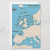 British Isles Shipping Forecast in kleur Briefpapier (Voorkant / Achterkant)