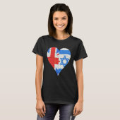 British Isreali Flag Heart T-shirt (Voorkant volledig)