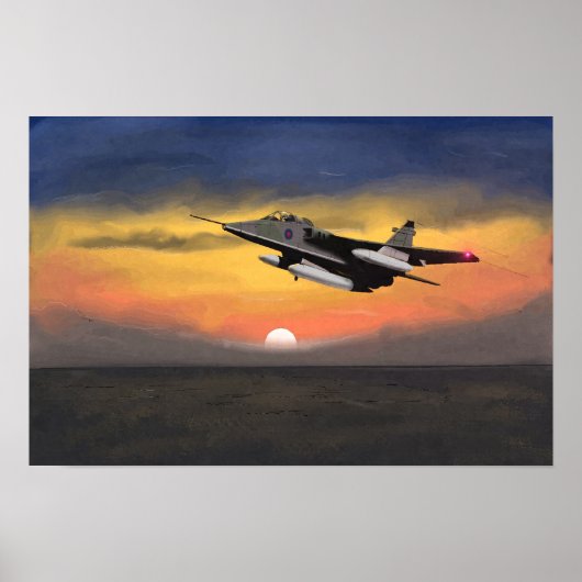 British Jaguar Jet Fighter 1984 Europe. Poster (Voorkant)
