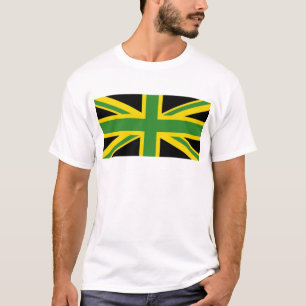 British - Jamaican Union Jack Flag  T-shirt