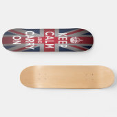 British Keep Calm Carry Comp Skateboard (Horizontaal)