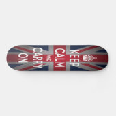 British Keep Calm Carry Comp Skateboard (Horizontaal)