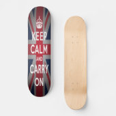 British Keep Calm Carry Comp Skateboard (Voorkant)
