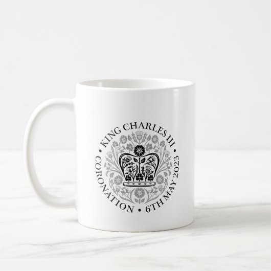 British King III Charles Memorabilia Coronation Koffiemok (Links)