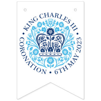 British King III Charles Memorabilia Coronation Vlaggetjes