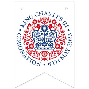 British King III Charles Memorabilia Coronation Vlaggetjes