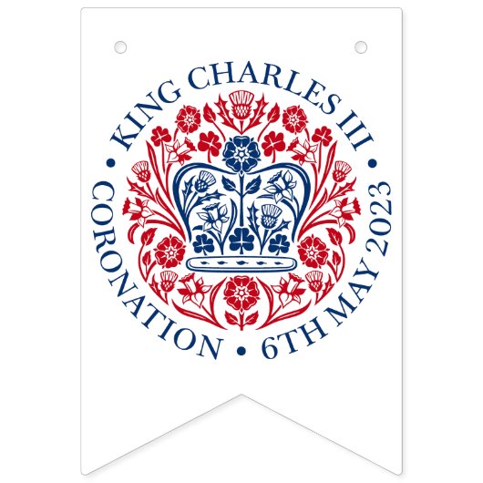 British King III Charles Memorabilia Coronation Vlaggetjes (Tweede vlag)