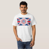 British King III Charles Memorabilia Emblem Mannen T-shirt (Voorkant volledig)