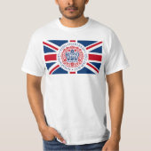 British King III Charles Memorabilia Emblem Mannen T-shirt (Voorkant)