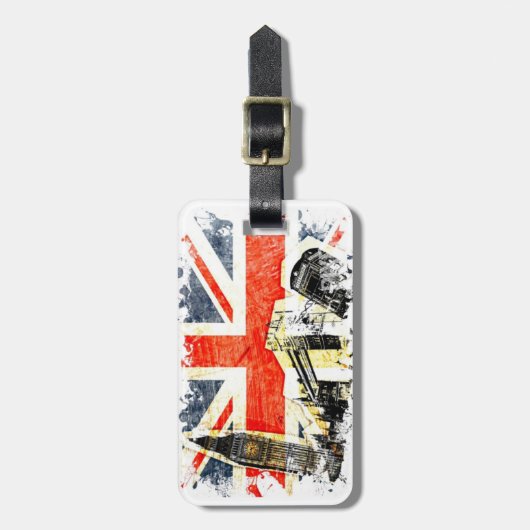 British London Bagagelabel (Voorkant verticaal)