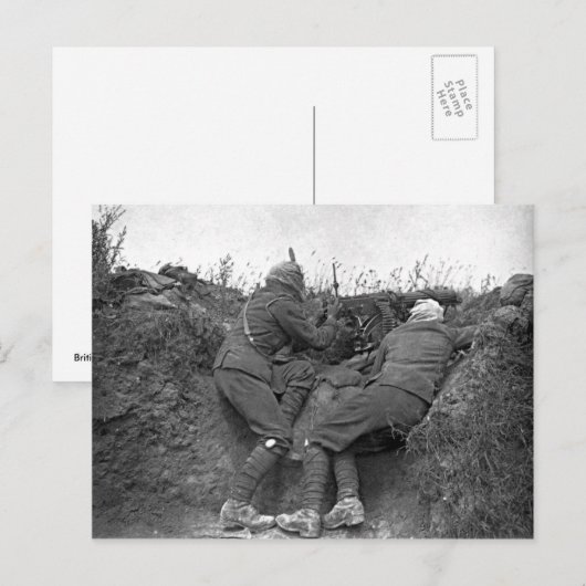 British Machine Gunners Briefkaart (Voorkant / Achterkant)