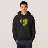 British Malian Flag Heart Hoodie (Voorkant volledig)
