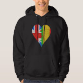 British Malian Flag Heart Hoodie (Voorkant)