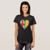 British Malian Flag Heart T-shirt (Voorkant volledig)