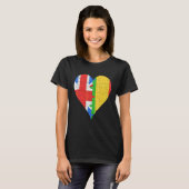 British Malian Flag Heart T-shirt (Voorkant volledig)