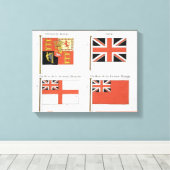British Maritime Flags uit een Frans vlagboek Canvas Afdruk (Insitu (Houten vloer))