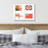 British Maritime Flags uit een Frans vlagboek Canvas Afdruk (Insitu (Slaapkamer))