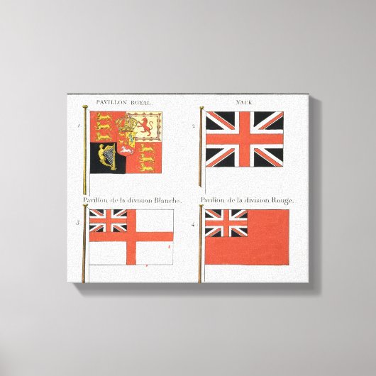 British Maritime Flags uit een Frans vlagboek Canvas Afdruk (Voorkant)