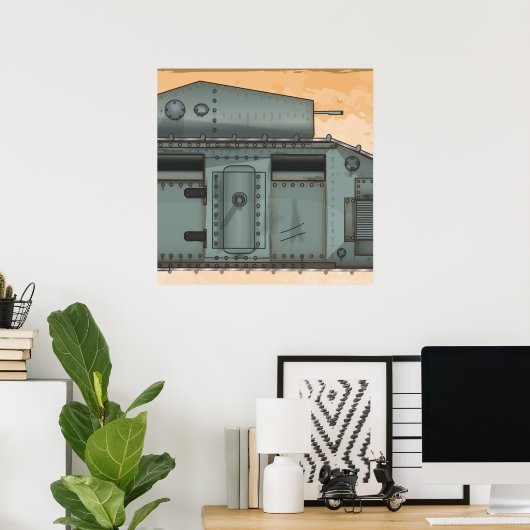 British Mark 1 Tank Poster (Thuiskantoor)