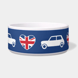 British Mini Cooper Hearts - Blue Voerbakje