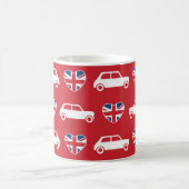 British Mini Cooper Hearts - Red Coffee Mok (Center)