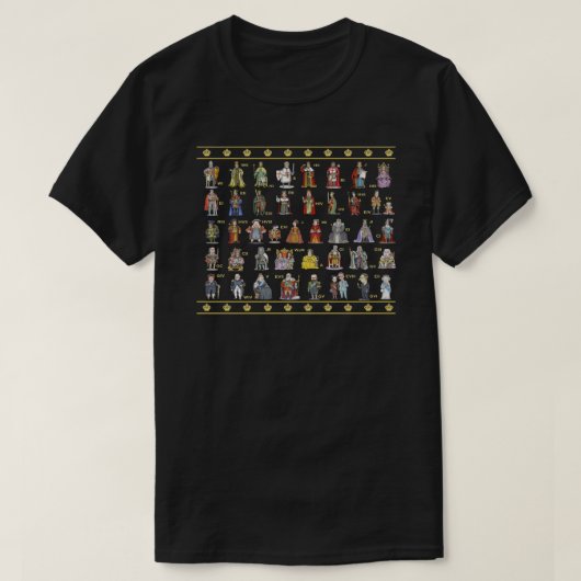 British Monarchs the Complete Set (Alternate versi T-shirt (Design voorkant)