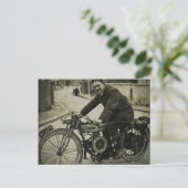 British Motorcycle  begin jaren 1900 Briefkaart (Staand voorkant)