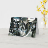 British Motorcycle Birthday Kaart (Gele Bloem)