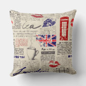 British newspaper pattern kussen (Achterkant)