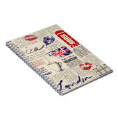 British newspaper pattern notitieboek (Rechterzijde)