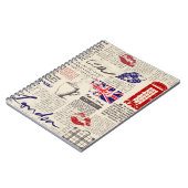 British newspaper pattern notitieboek (Linkerzijde)