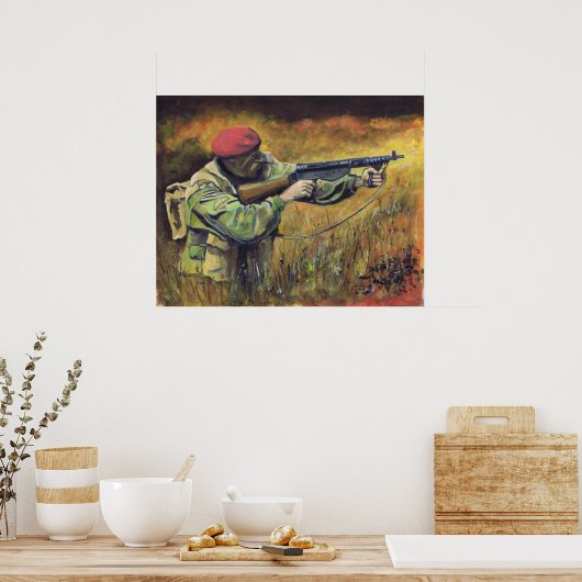 British Paratrooper WW2 Poster (Keuken)