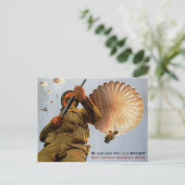 British Paratrooper ~ Zijn behoeften komen als eer Briefkaart (Staand voorkant)