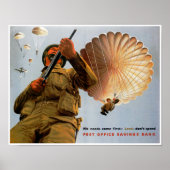 British Paratrooper ~ Zijn behoeften komen als eer Poster (Voorkant)
