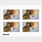 British Paratrooper ~ Zijn behoeften komen als eer Rechthoekige Sticker (Vel)