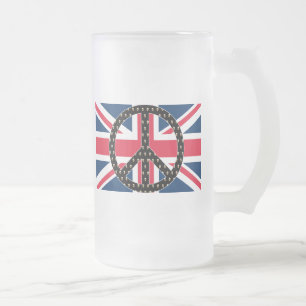 British Peace Skulls Matglas Bierpul