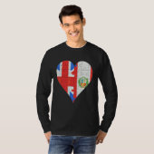 British Peruvian Flag Heart T-shirt (Voorkant volledig)