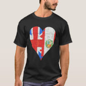 British Peruvian Flag Heart T-shirt (Voorkant)
