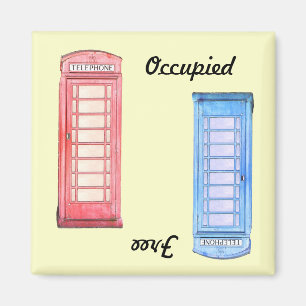 British phone booth afwasmachine magnet -